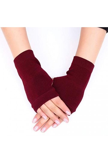 Focisa Gants Gloves Moufles Hiver Homme Femme Mitaines en Peluche Gants sans Doigts Gants De Conduite sans Doigts Doux Chaud 