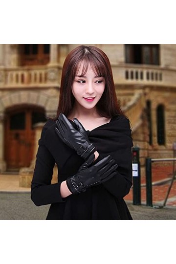 Berrysun Gants Gants dhiver Chauds 1 Paire de Gants for Femmes Gants for Femmes Moufles Color : Black, Size : M 