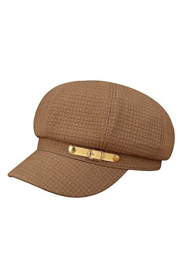 LANSKIRT Casquette Gavroche Femme Mince béret Simple Chapeau Mode rétro Chapeau octogonal décontracté pour Peintre Newsboy Ch