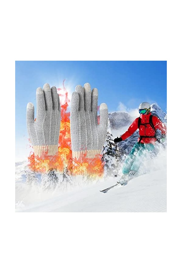 SHUBIAO Gants dextérieur doigts automne gants épais toucher écran tricoté chaud gants moufles pour femmes temps froid coule