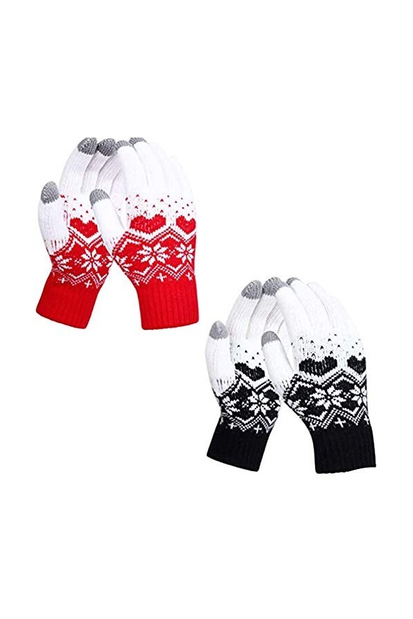 AGOUNOD Gants Chauds dhiver Gants de Course Thermiques WeatherWarm for Femmes Froides for Gants Gants dhiver Femmes Gants M