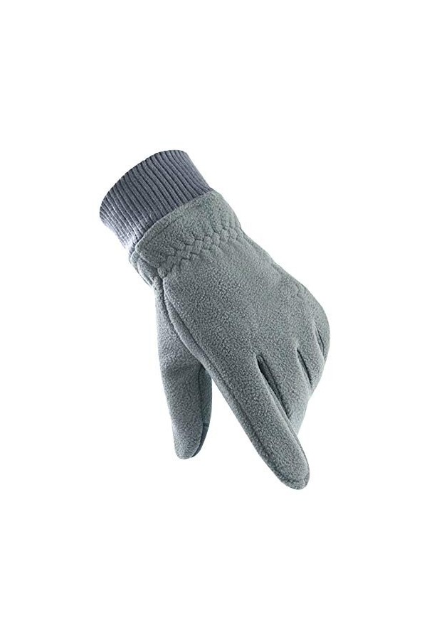 CAILIN Gants Gants dhiver Chauds Gants décran Fleece tactiles extérieur Vent et Le Froid Gants et moufles Color : Gray 