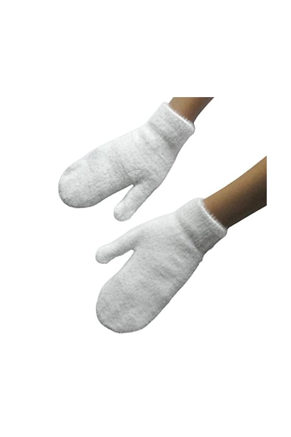 Gants dhiver, gants élastiques à doigts entiers, gants en laine, moufles dhiver de couleur unie, gants épais et chauds – ca