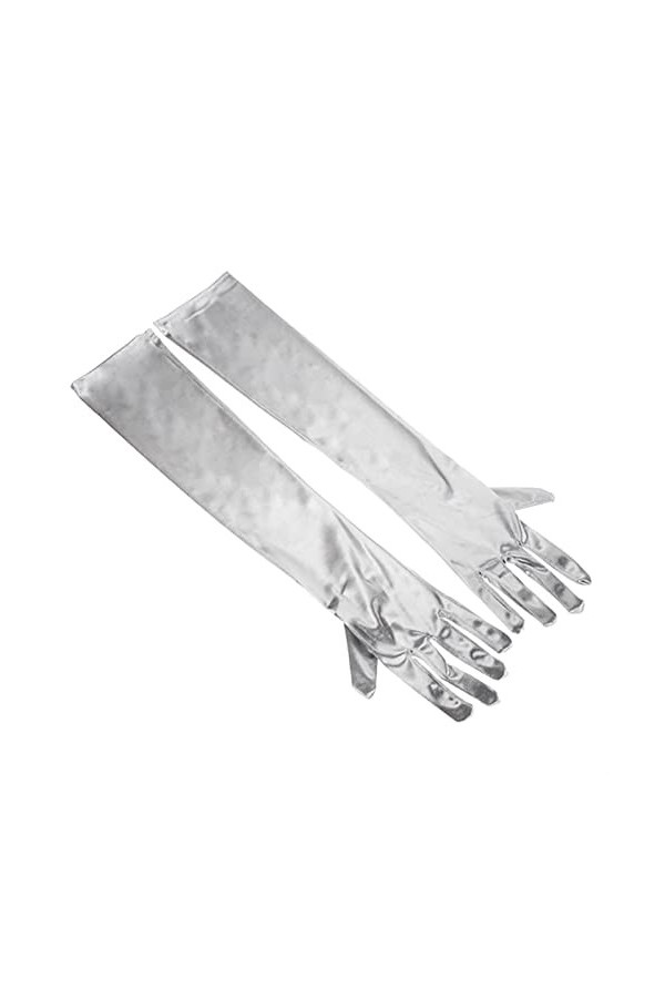 JSJJAUJ Gants Hiver Femmes Soirée Party Gants Formel Couleur Satin Satin Doigts Longue Mitaines for événements Activités Roug