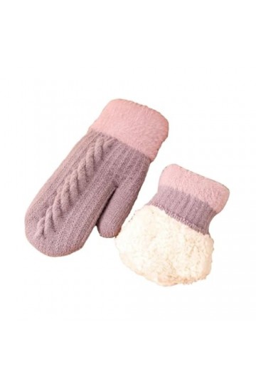 ERICAT Gants dhiver for Femmes, élastiques, épais, Doux, en Peluche, Chauds, Cinq Doigts, Coupe, for Cyclisme en Plein air 