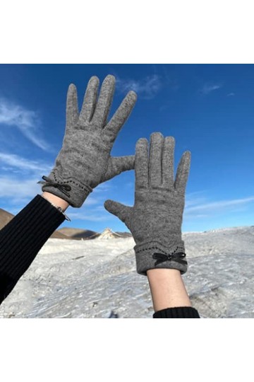 Jjshueryg Hiver Femmes Mignon Cyclisme Coupe-Vent Moutons Cisaillement Gants en Coton Automne Et Hiver Plus Velours Chaud Gan