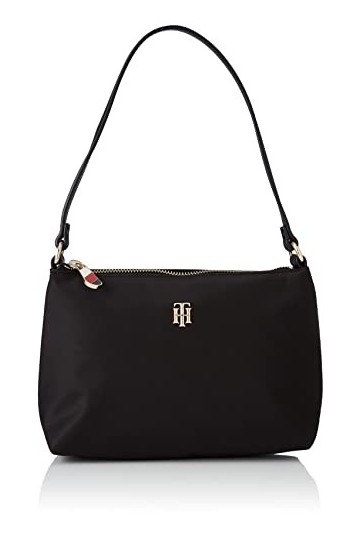 Tommy Hilfiger Poppy Shoulder Bag, Sac Femme, Noir, One Size