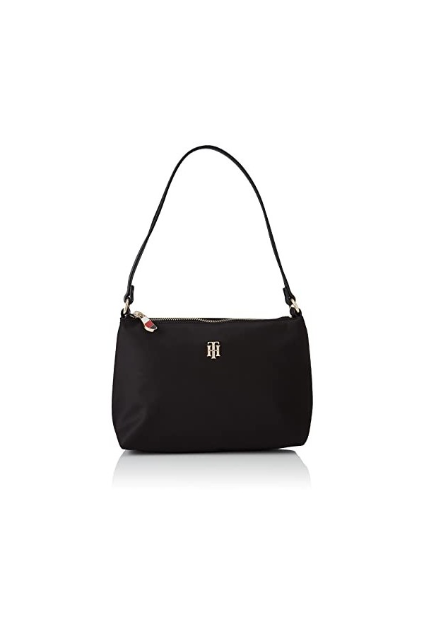 Tommy Hilfiger Poppy Shoulder Bag, Sac Femme, Noir, One Size