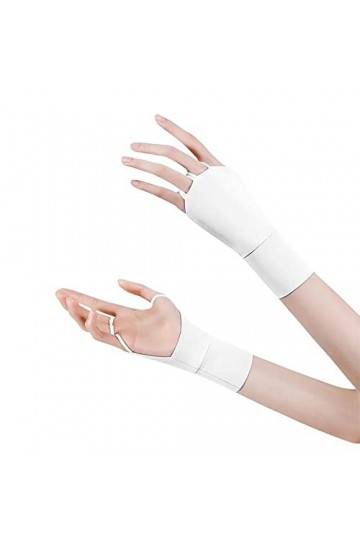 HJKOGH Glace Demi Doigt Gants Soleil Protecteur UV Doigts Ouverts Glace Soie Crème Solaire À Moitié Cool Et Respirant for Les