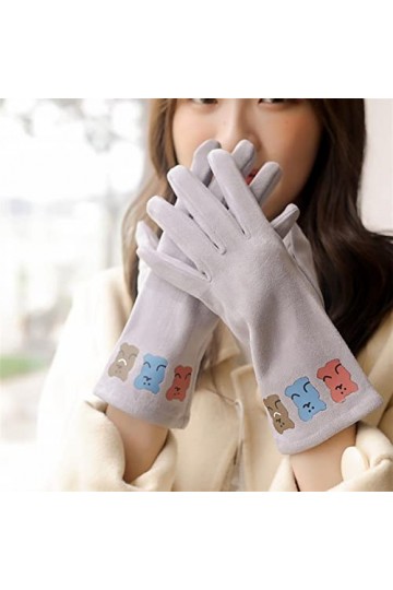 LZQPEARL Écran Tactile en Cuir de Daim dhiver for Femmes Cyclisme Gants Chauds froids for la Motivation de la Conduite Sport