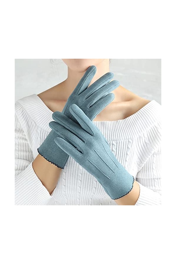 LZQPEARL Womens Winter Plus Velvet épaissir des Gants à vélo Chaud Complet for Le Sport à écran Tactile Color : A, Gloves S