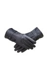 Gant Femme Gants En Cuir Femme Automne Et Hiver Plus Gants En Cuir Chaud Velours Noir Xl