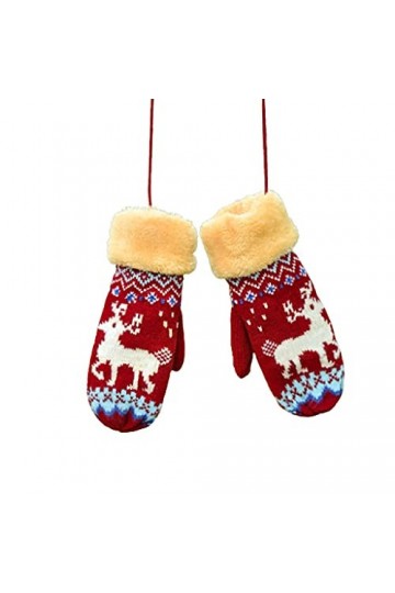 Gants thermiques pour femme - Moufles mignonnes - Gants pour temps froid avec doublure en peluche épaisse chaude - Gants doux