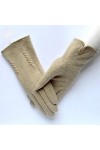 Gants dhiver épais en laine avec nœud papillon et moufles douces pour femme