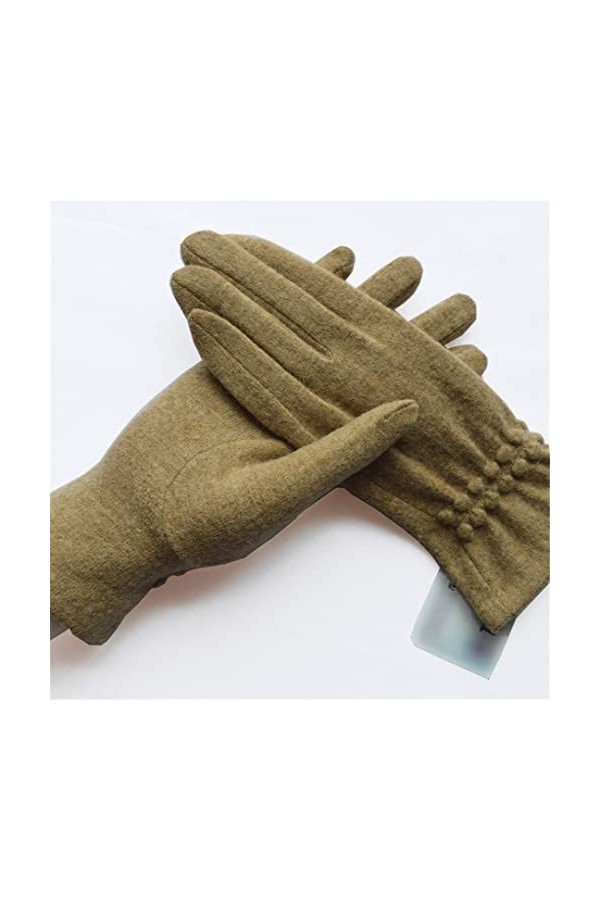 Gants dhiver en laine épais et chauds pour femme - Pour printemps et automne - Moufles douces