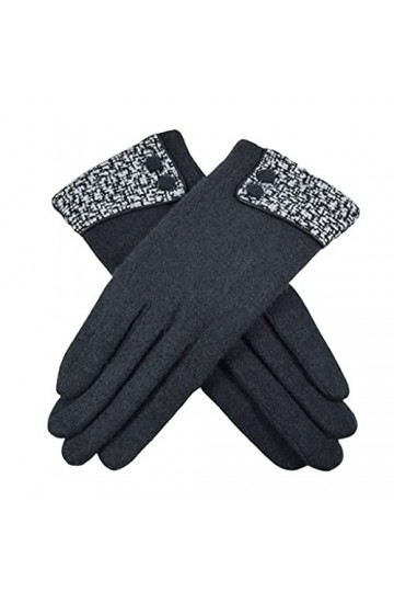 ZAJ Garder au Chaud Gants Chauds Confortables - Gants de Doigts fractionnés avec des Gants de Cachemire hivernale en Peluche 