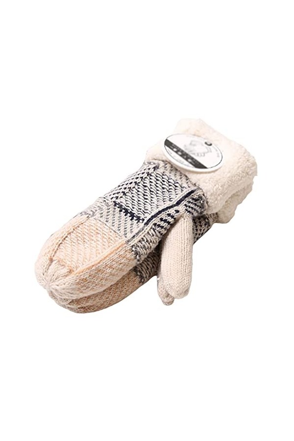 ZAJ Garder au Chaud Gants tricotés Chauds - Gants Thermiques for Femmes - Gants tricotés for Femmes avec Doublure Chaude - Ga