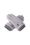 Axdwfd Hiver Doux et Chaud Doublure Laine moufles 100% Gants en Cuir Casual Conduite extérieure for Le Temps Froid Color : C