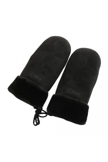 ERICAT Gants licou épais for femmes, garde au chaud, jolies mitaines de Protection contre le froid, hiver Color : Black, Siz