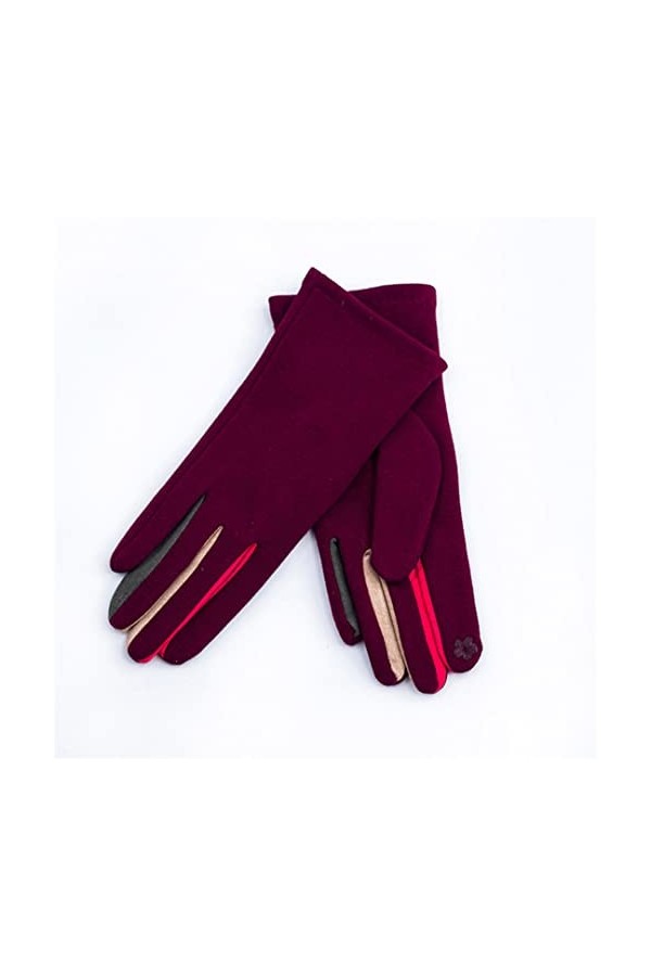 Moufles de conduite chaudes pour femme - Pour lautomne et lhiver - Avec fleurs brodées