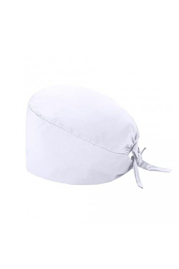 Casquettes De Travail Avec Bouton Bonnet à Bandeau Bonnet Chirurgical Coton Pour Homme Femme Couleur Unie Bonnet De Travail A