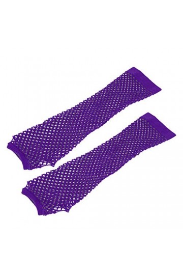 WAAZI Gants de Longueur for Femmes Gants Longs sans Doigts Gants de Mode Gants Mitaines Color : Purple, Size : Einheitsgr��e