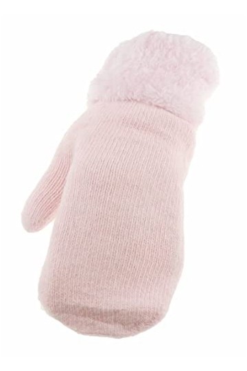 Glamour Girlz Moufles thermiques épaisses doublées en polaire pour femme, rose, taille unique