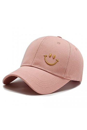 YAMEE Casquette de Baseball Femmes Hommes Coton avec Smiley brodée,Chapeau Femme été Unisexe réglable Casquettes de Sport Out