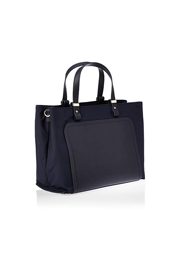 Tommy Hilfiger Th Elegant Tote, Sacs bandoulière femme, Bleu Sky Captain , 1x1x1 cm W x H L 