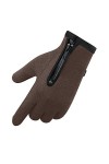 Berrysun Gants Gant Gants Polyester Coupe Randonnée Femme Homme Gants Moufle Color : Brown, Size : XL 