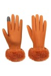 QLSWZC gants hiver femme chaud Gants résistants au chaud et au froid en poils de lapin, gants à écran tactile for cadeaux de 