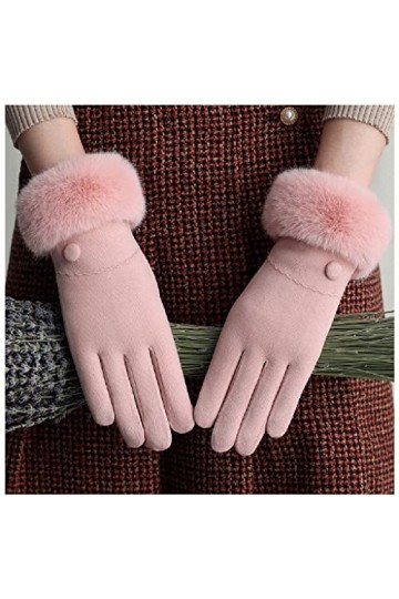 Gants Thermiques dextérieur Gants dames hiver écran tactile plus velours chaleur chaud daim étudiant mignon équitation vélos