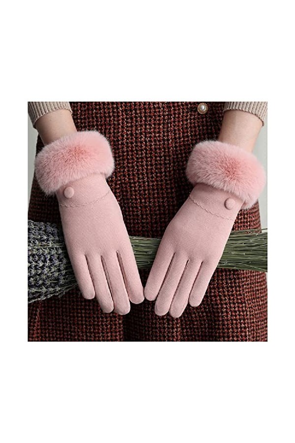Gants Thermiques dextérieur Gants dames hiver écran tactile plus velours chaleur chaud daim étudiant mignon équitation vélos
