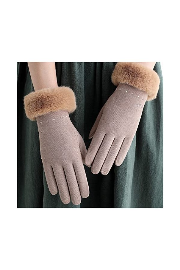 Gants Thermiques dextérieur Gants dames hiver écran tactile plus velours chaleur chaud daim étudiant mignon équitation vélos