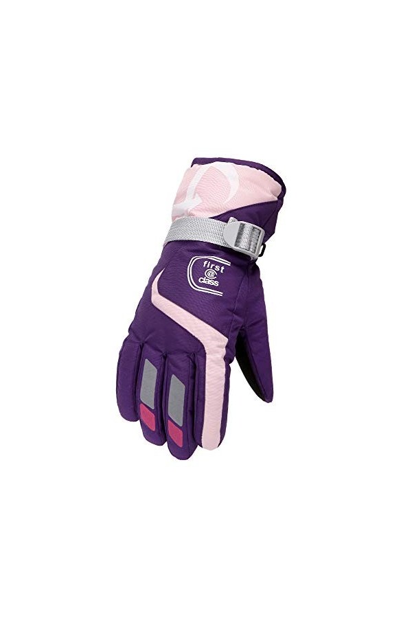 Berrysun Gants Gants Hiver et Chauds Gants Coupe Vent Adulte Gants Gants de Ski Gants Moufles Color : Navy, Size : One Size 