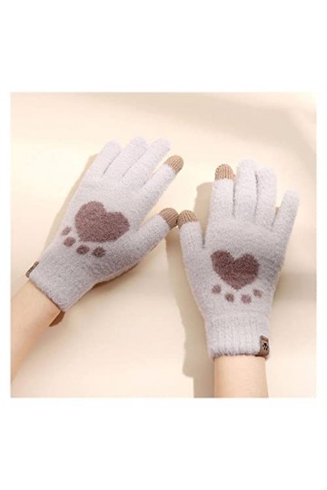 JSJJEDC Gants tricotés Chauds Chauds Hiver Gants de Doigts fendus for Femmes Couleur : D, Taille : One Size 