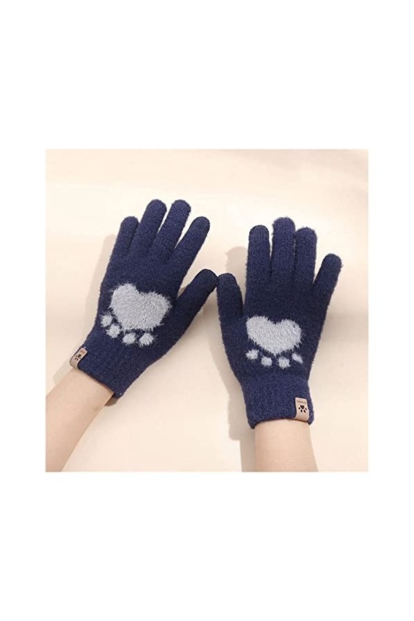JSJJEDC Gants tricotés Chauds Chauds Hiver Gants de Doigts fendus for Femmes Couleur : D, Taille : One Size 