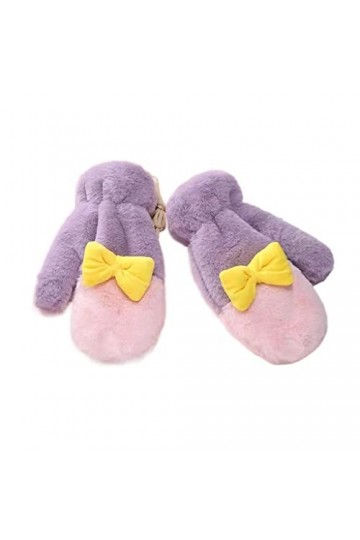 Gants Thermiques dextérieur Femmes épais tricot chaud chaud et velours couleur couleur épaisseur arc en molleton chaud gants