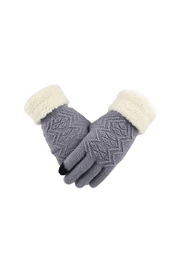 JSJJEDC Gants tricotés for Femmes dhiver Couleur : C, Gloves Size : One Size 
