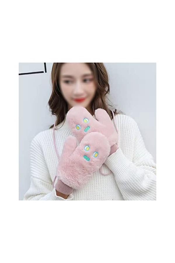 WRLRUILIAN Gants Thermiques dextérieur Femmes épais Tricots étudiants ajoutent de Velours et épaissir des Gants dhiver Chau