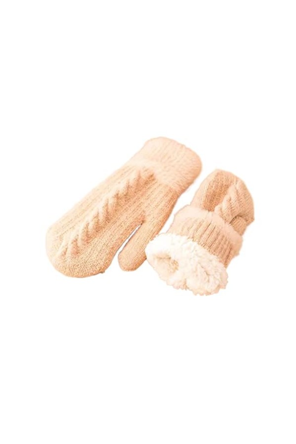 Gants Thermiques dextérieur Femmes épais tricots mignon plus velours épaississement épaississement délèves déquitation vél