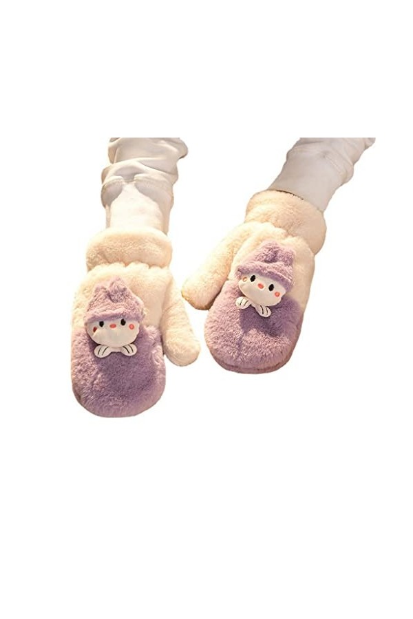 WRLRUILIAN Gants Thermiques dextérieur Femmes épais Tricot Joli étudiant Mignon équitation dun vélo et de Velours en Peint 