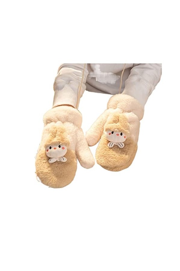 WRLRUILIAN Gants Thermiques dextérieur Femmes épais Tricot Joli étudiant Mignon équitation dun vélo et de Velours en Peint 