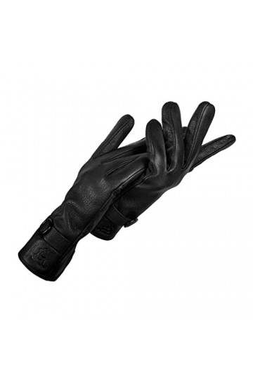 Gants dhiver et de printemps pour femme en cuir véritable imitation cerf 70 % laine doublée Moufles pour femme 8 1/2