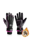 AIGEVTURE Gants de travail dhiver imperméables, gants de travail pour temps froid pour femme, gants dhiver isolés pour écra