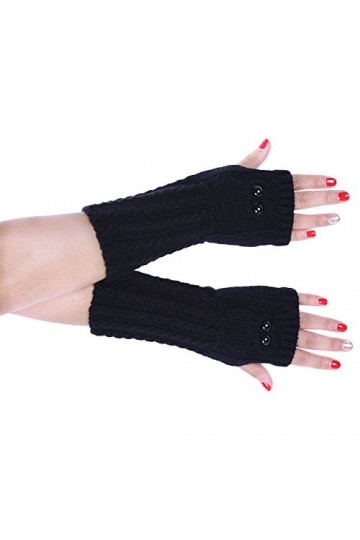 PAREKS Doux tricoté chaud mitaines gants bras mode hiver hibou mitaines gants mitaines Color : Hot Pink, Size : Einheitsgr��