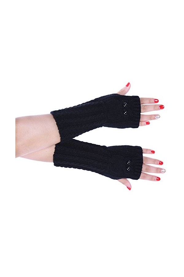 PAREKS Doux tricoté chaud mitaines gants bras mode hiver hibou mitaines gants mitaines Color : Hot Pink, Size : Einheitsgr��