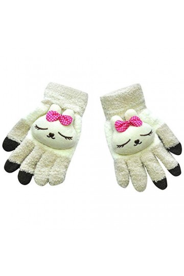 WAAZI Gants Chauds Mignons écran dhiver épaississement Adulte Mitaines tricotées for Femmes Hiver Froid chauffé Color : Kha