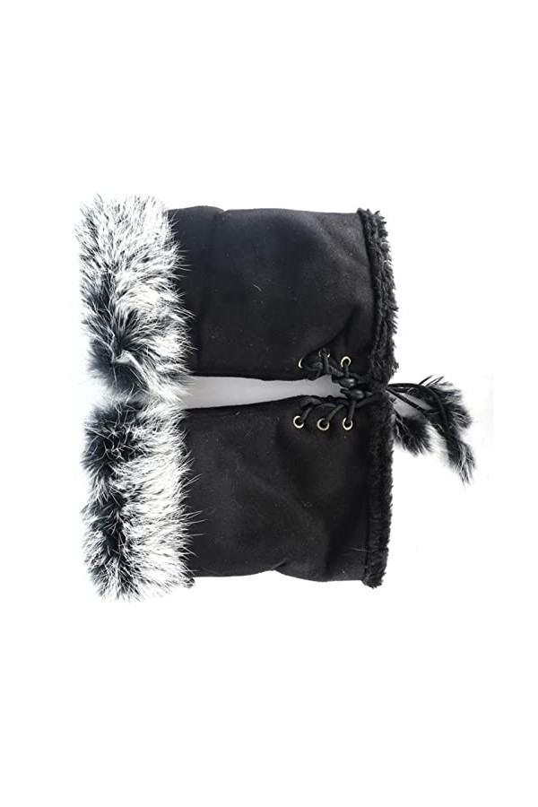 SYT-MD Gants, Femmes Femmes Hiver Chauds Gants Doux Faux Fourrure Main Poignet Chauffe-Poignet Gants sans Doigts Color : C, 