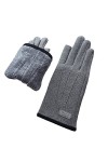 Gants mitaines en peluche - Gants dhiver pour femmes - Gants thermiques avec doublure chaude - Gants dautomne et dhiver mi